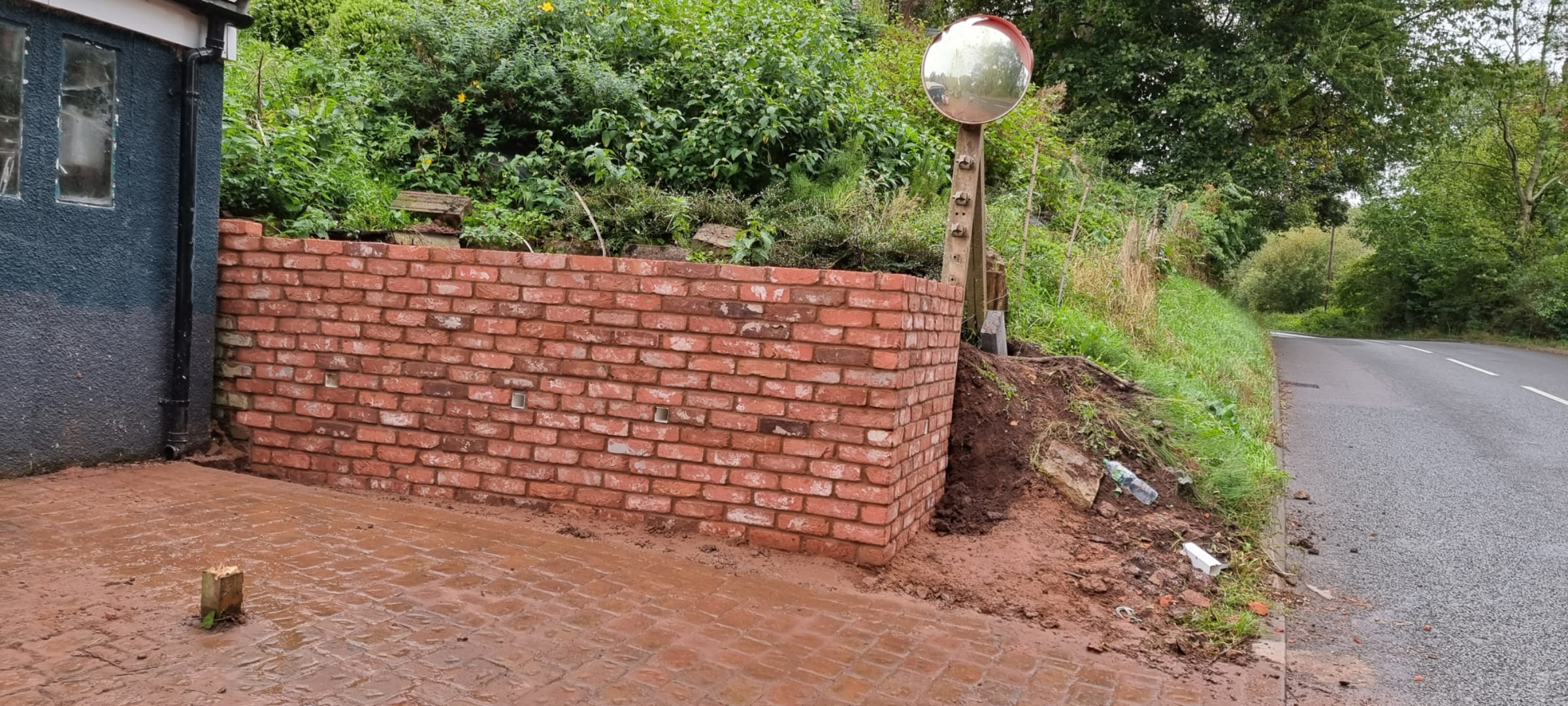 brickwork retaining wall bridgenorth img eight